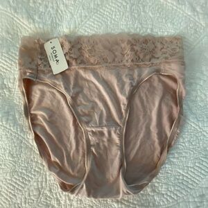 Soma Embraceable High Leg Panty Adobe Rose NWT Small